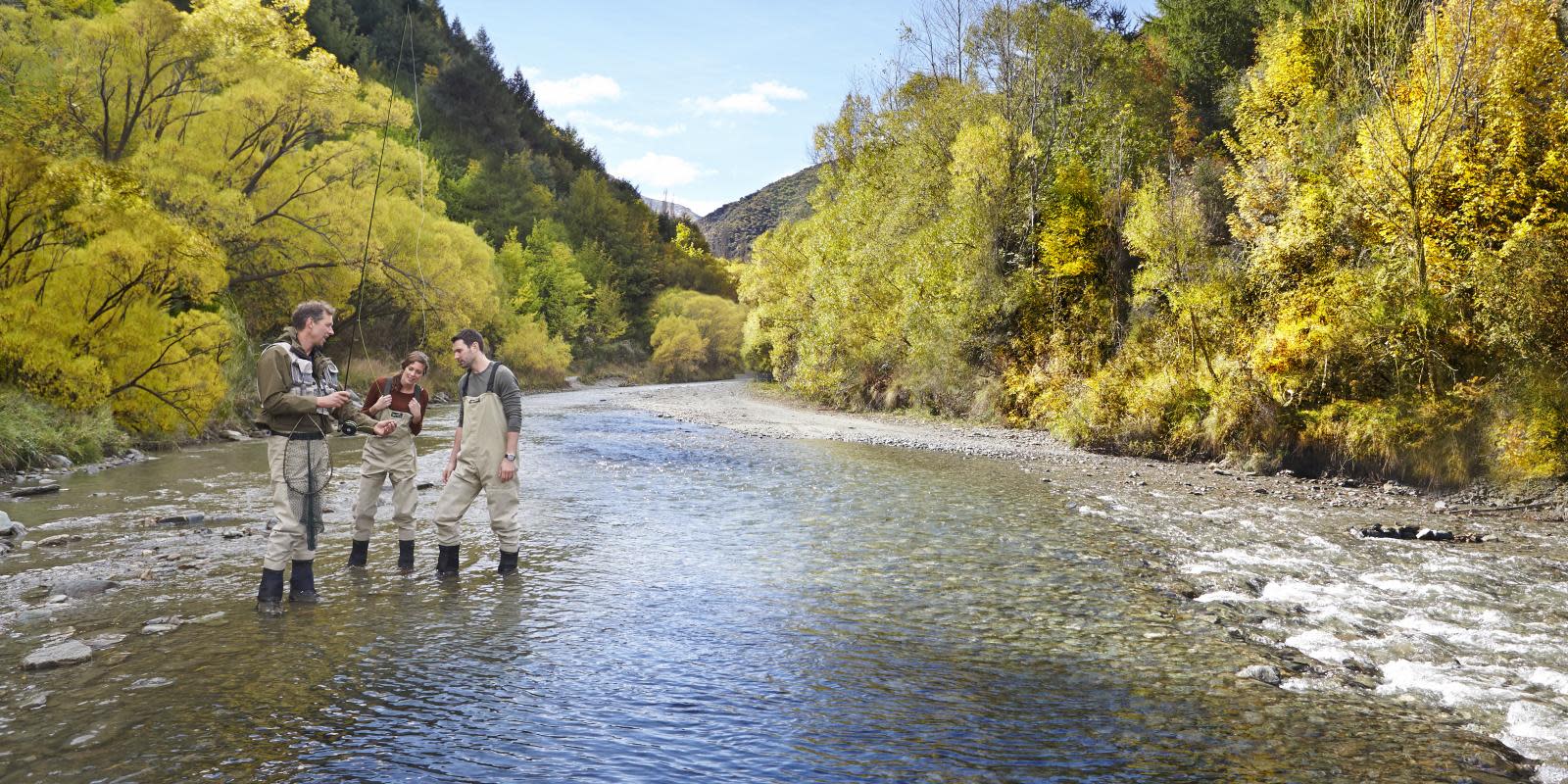 Fishing the Arrow River in Arrowtown