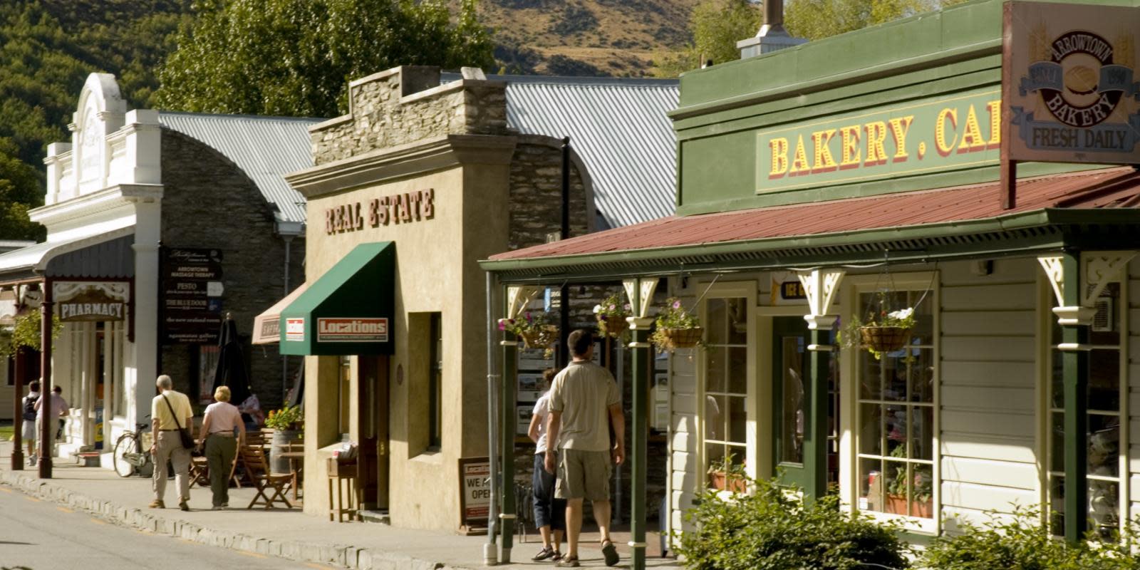 Arrowtown shops in Summer