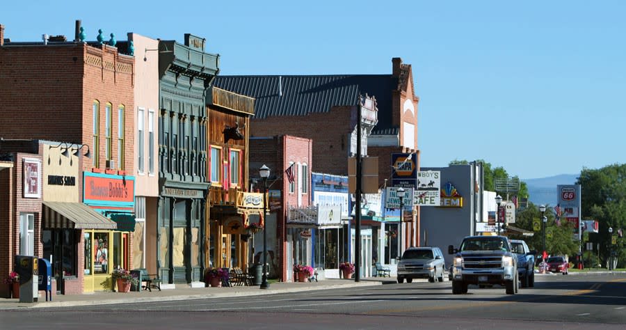 The historic buildings of downtown Panguitch, Utah
