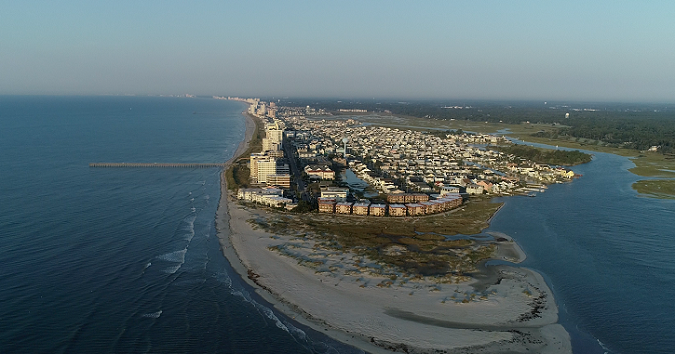 Aerial view of North Myrtle Beach. 