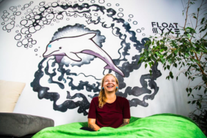 Gina at Float Now's Saskatoon location