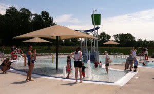 Within 5 minutes of the grand opening, the kids were making a splash!