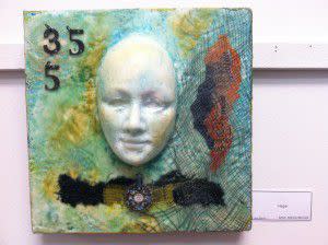 Encaustic work- Layers of beeswax--Isn't this absolutely beautiful!  And only $195!