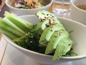 Seaweed and avocado salad
