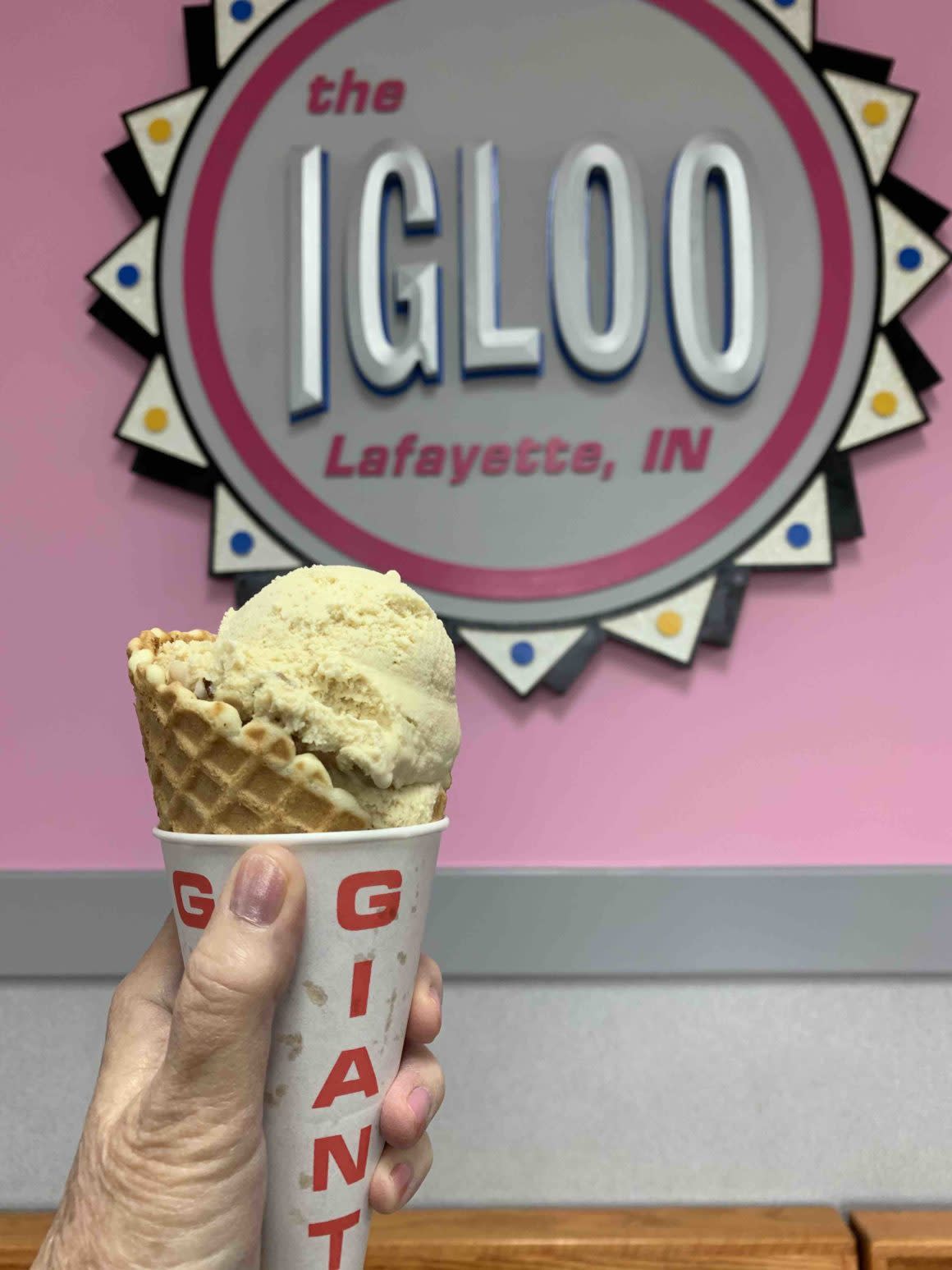 Ice cream cone at Igloo