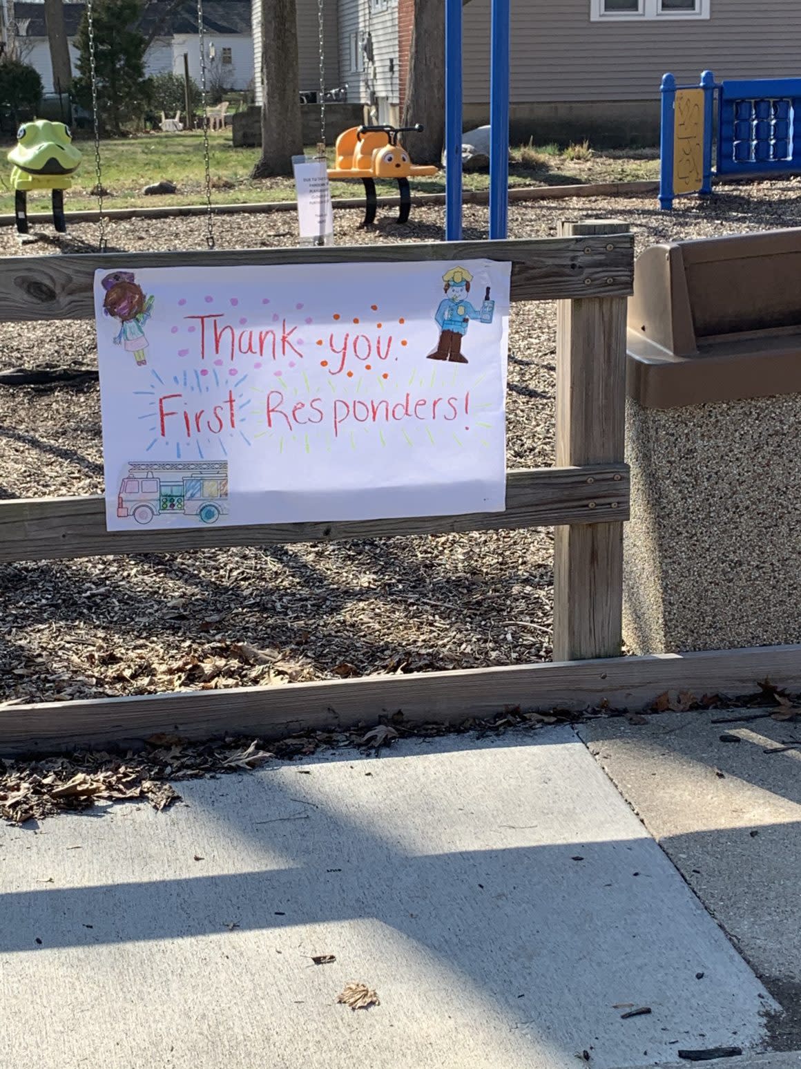 A message to our first responders