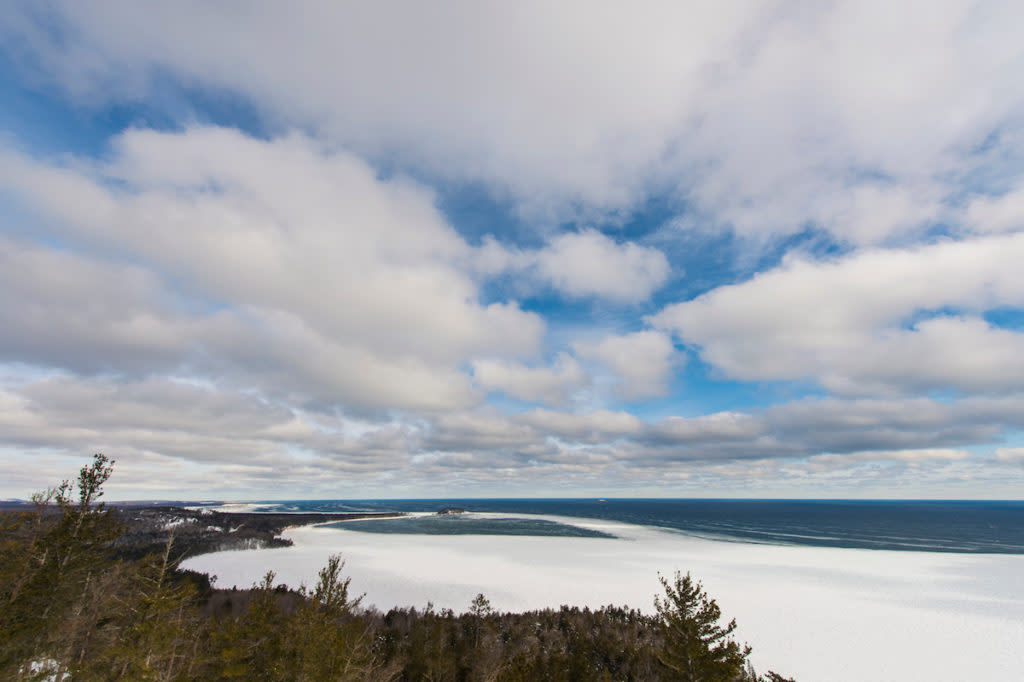 Lake Superior from atop Sugarloaf Mountain near Marquette, Michigan.