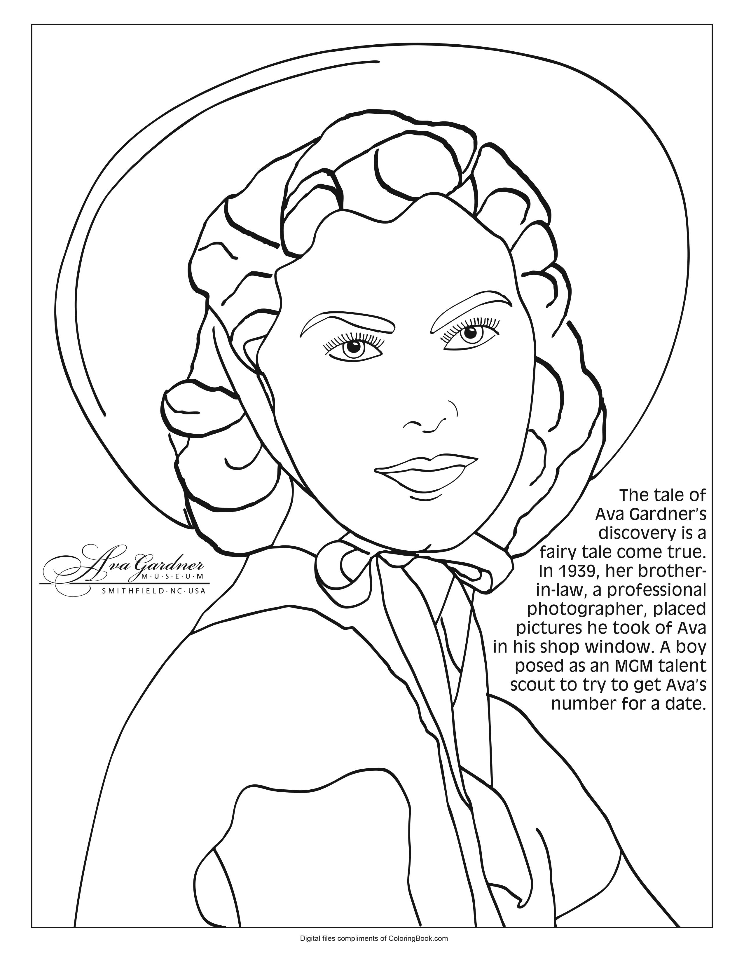 Ava Gardner Coloring Pages_2