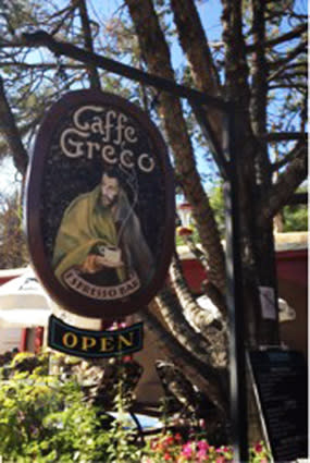 Caffe Greco invites outdoor refreshment...