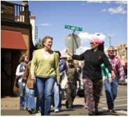 On a restaurant tour with Chef Mica, you learn by listening and earn every bite by walking. (Photo credit: Santa Fe School of Cooking)
