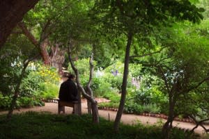 A quiet spot in the heart of Santa Fe, El Zaguan welcomes meditative moments. (Photo Credit: The Historic Santa Fe Foundation)