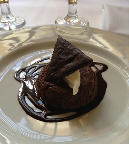 A taste of chocolate torte at the Compound is a sweet finish to Santa Fe Restaurant Week. (Photo Credit: The Compound)