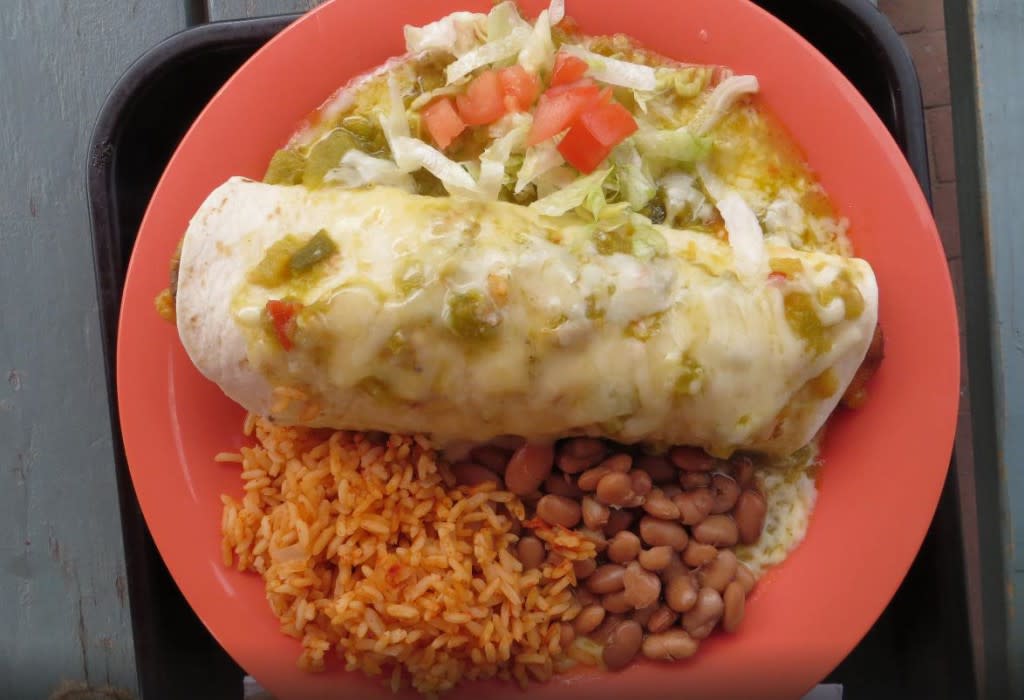 Pencil in the green chile relleno burrito on your "must eat" list! (Photo courtesy of 