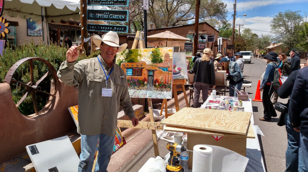 Here’s your chance to take in some great art in the making on Canyon Road! (Photo courtesy of Canyon Road Spring Art Festival)