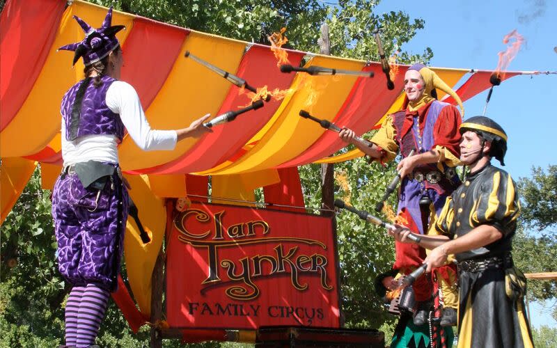 You’ll be awed by Clan Tynker’s feats of magic and musical mayhem. (Photo courtesy of Rancho de las Golondrinas)
