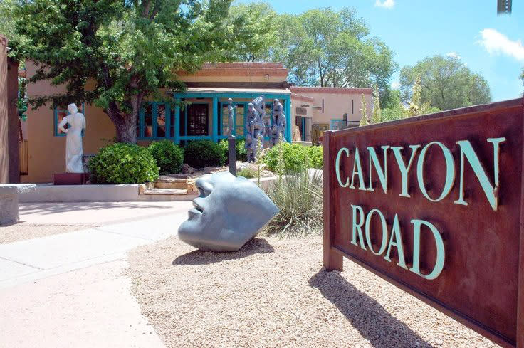 Visit three art galleries on Canyon Road during Kids Free Spring Break 2017. (Photo courtesy of TOURISM Santa Fe)