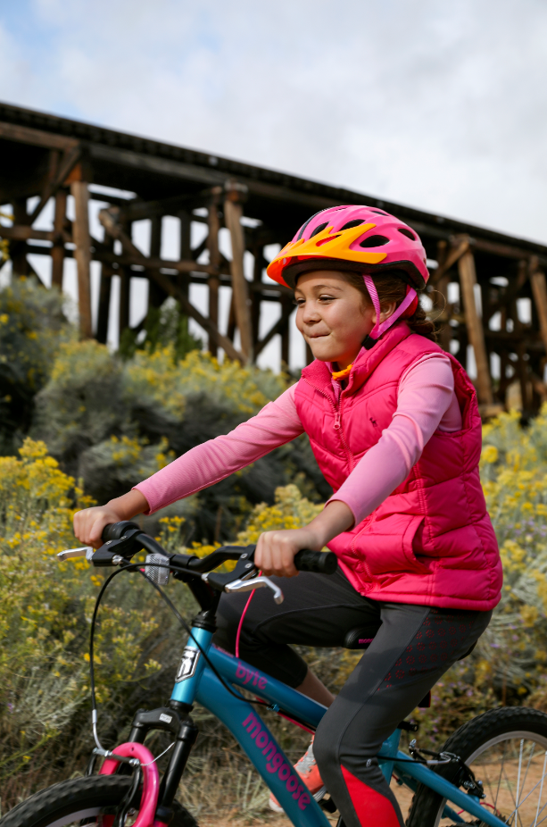 The Santa Fe Rail Trail is kid-friendly. (Photo courtesy of Santa Fe County)