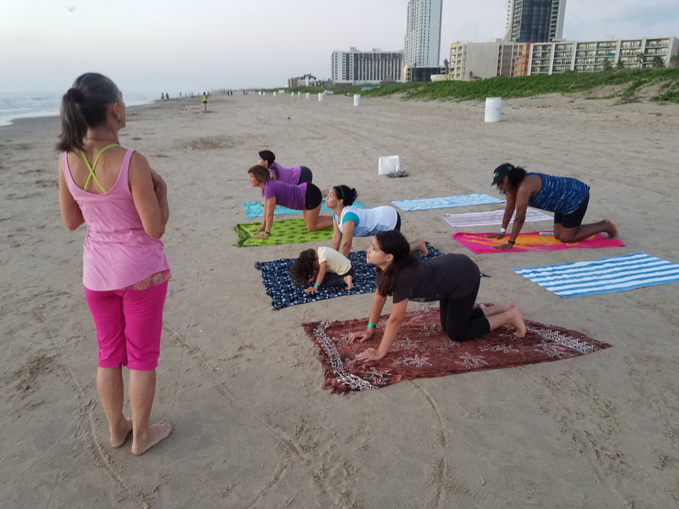 yoga on the beach