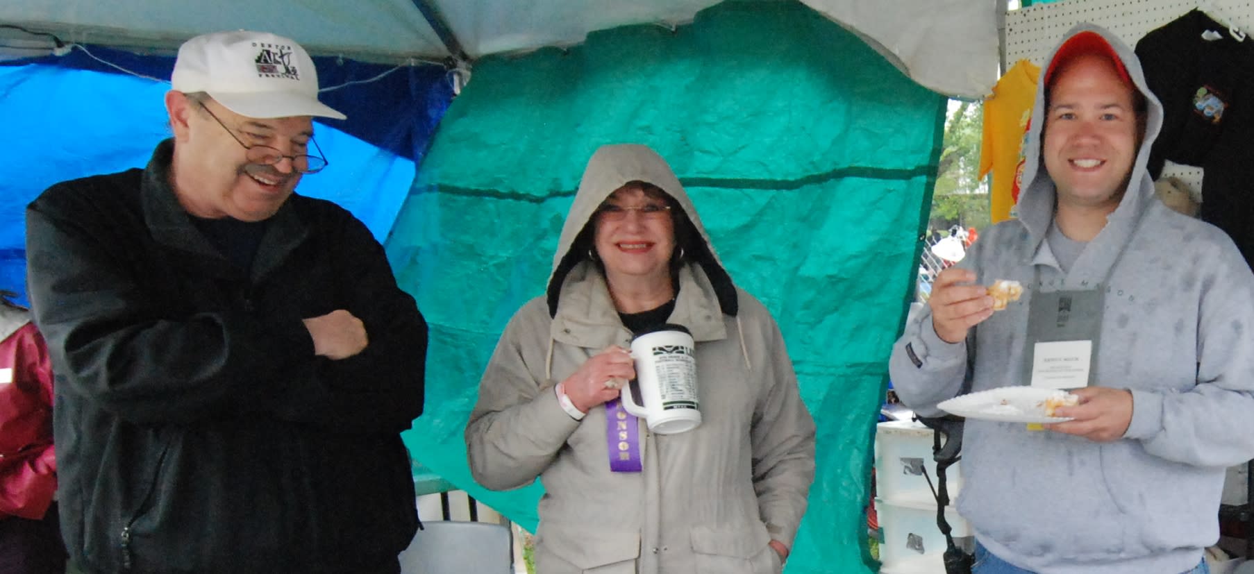 Volunteers on their own time, rain or shine