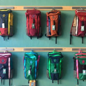 Shopping in Laramie Hand-made backpacks at Atmosphere Mountainworks