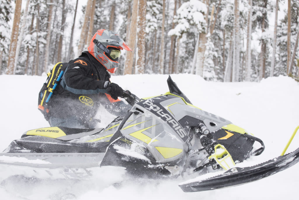 Snowmobile action