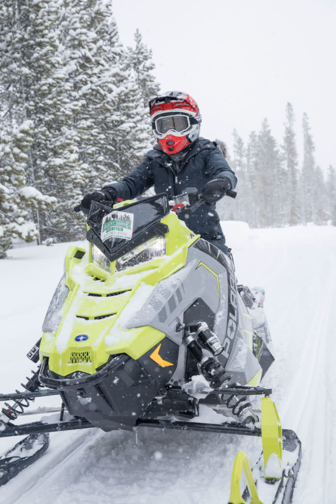 Explore snowmobiling in the Snowy Range Wyoming