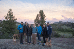 Vedauwoo hiking group in Laramie Wyoming