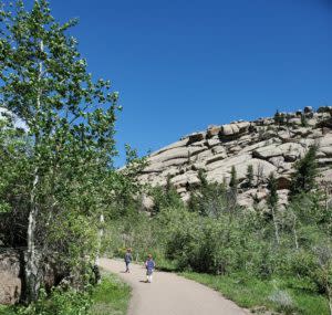 Wyoming Hiking On the trail at Vedauwoo