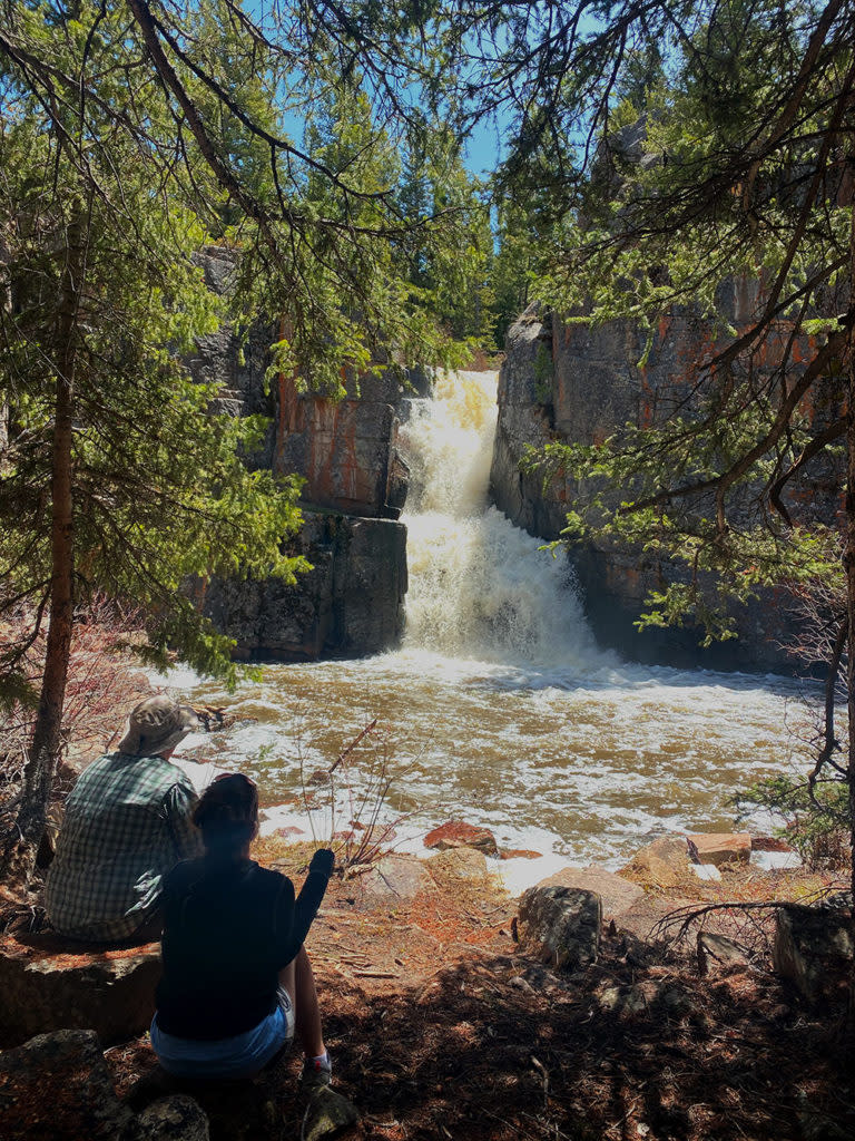 Enjoy the hike into Little Medicine Bow Falls