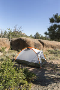 Authors tent pitched in a favorite spot