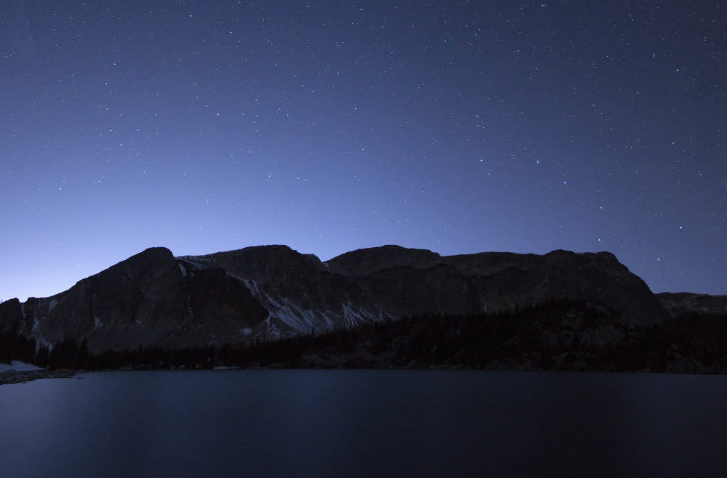 Medicine Bow Peak Snowy Range stargazing stars astrophotography mountain