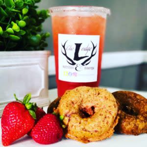 The Lodge Power Tea and Protein Donuts