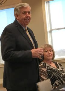 Lt. Gov. Mike Parson spoke with a group of tourism industry representatives in Springfield March 3.
