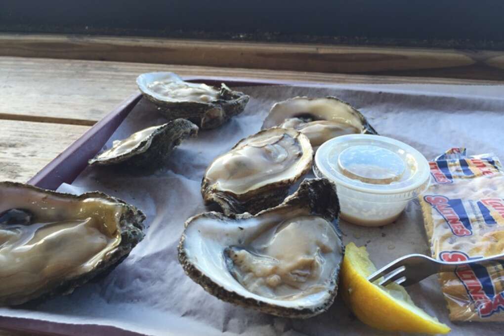 Raw Oysters on tray