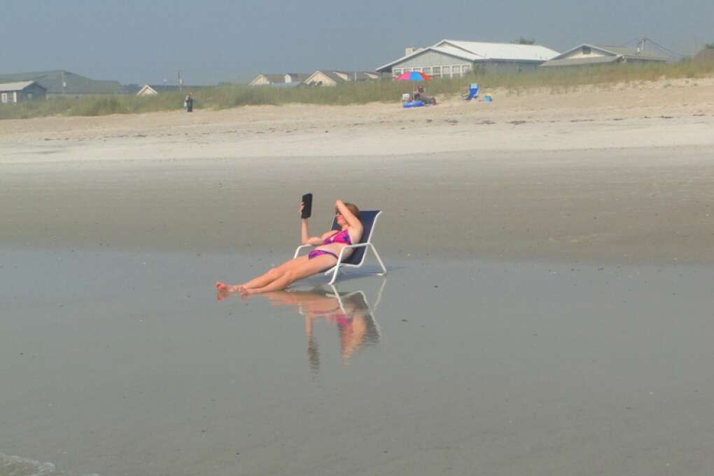 Pictures of Amelia Island - Woman Sunbathing