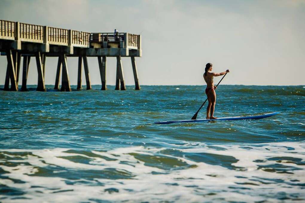 paddleboarding on Jacksonville Beach