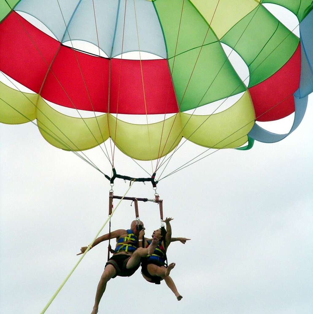 parasailing for the Sebago Power Adventure 