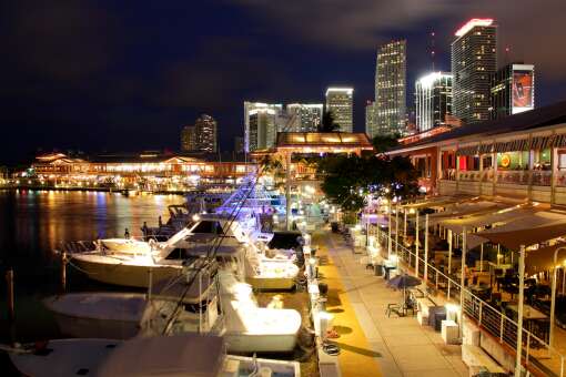 Bayside Marketplace, a great place to shop, dine or take a water tour of Miami.