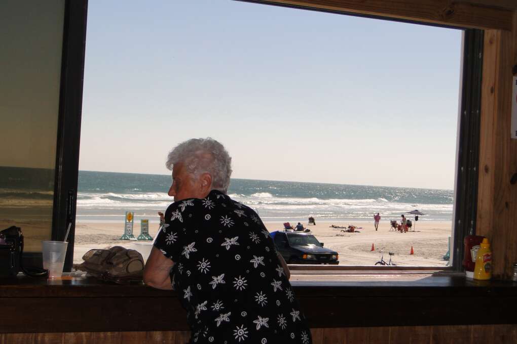 The view from inside Breakers Restaurant.