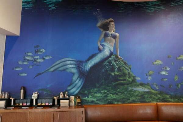 Weeki Wachee Springs mermaids mural 