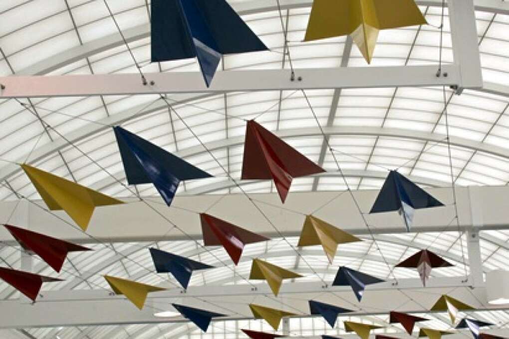 “Migration of the Paper Airplanes,” by David Engdahl at Jacksonville International Airport. 