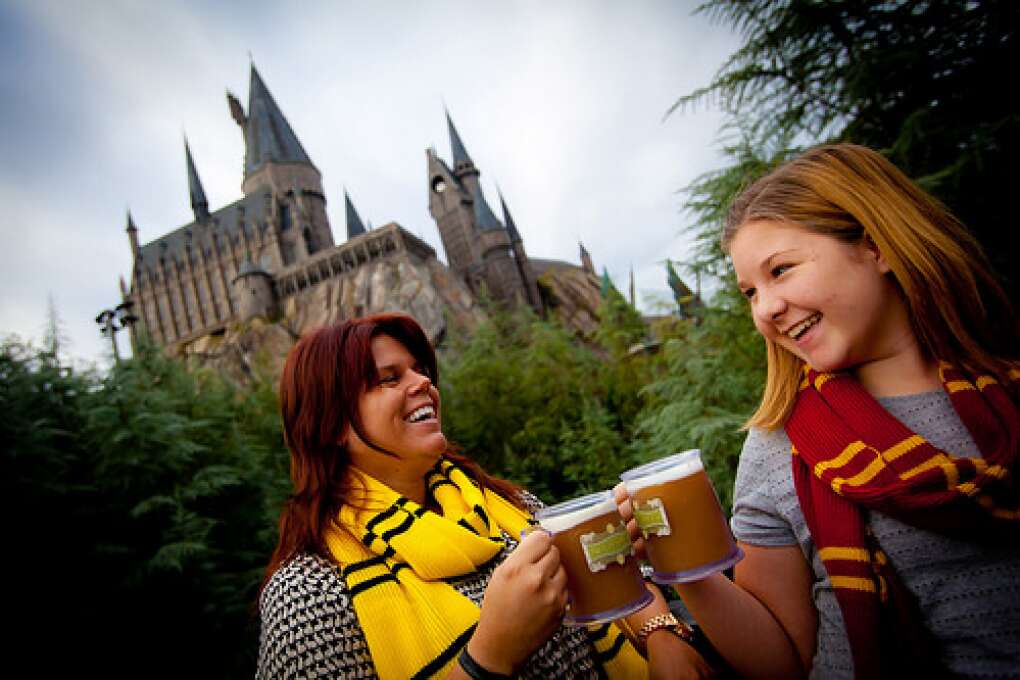 Enjoy a Butterbeer as you explore The Wizarding World of Harry Potter at the Universal Orlando Resort