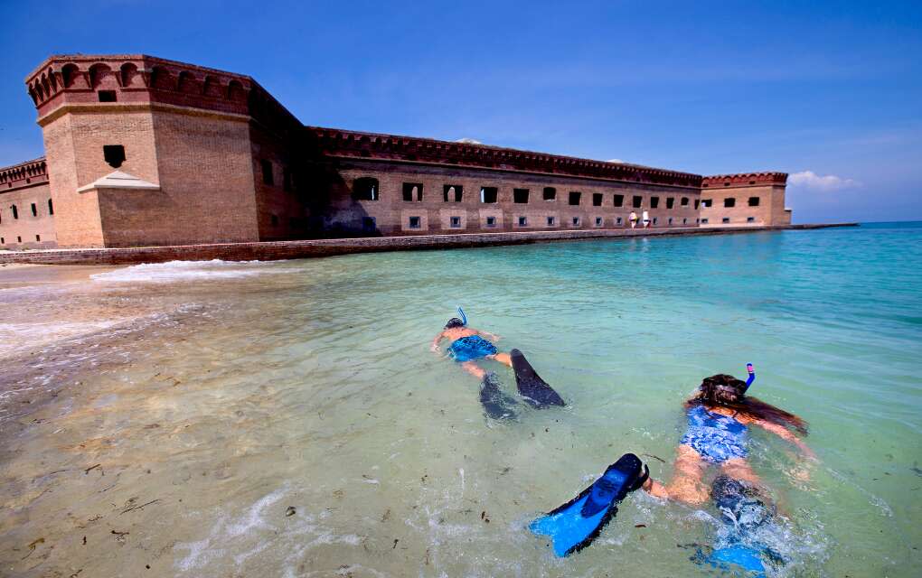 Exploring Fort Jefferson at Dry Tortugas National Park is a beautiful experience.