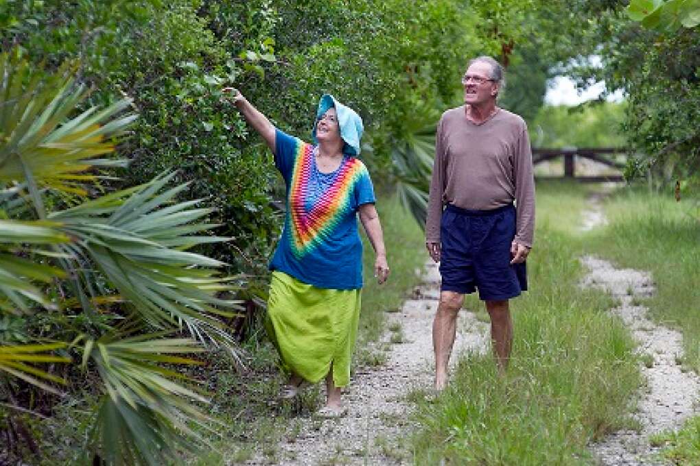 Midge Jolly and her husband Tom Weyant at Mariposa Retreat Florida
