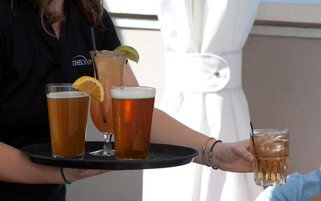 drinks being served at The Canopy