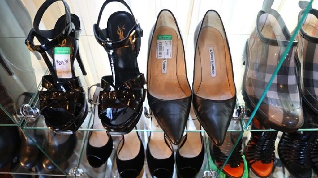 10. Various designer shoes are for sale at the Goodwill's Embassy Boutique in Palm Beach.