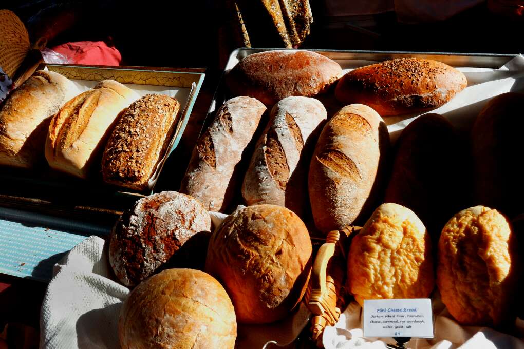 Loaves of bread by Pane Bella are but a few of the temptations visitors will discover at the Tampa Bay Farmers' Market.