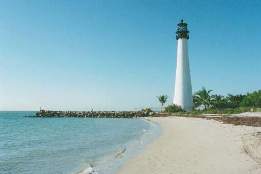 The 1825 Cape Florida lighthouse at Bill Baggs State Recreation Area, Key Biscayne