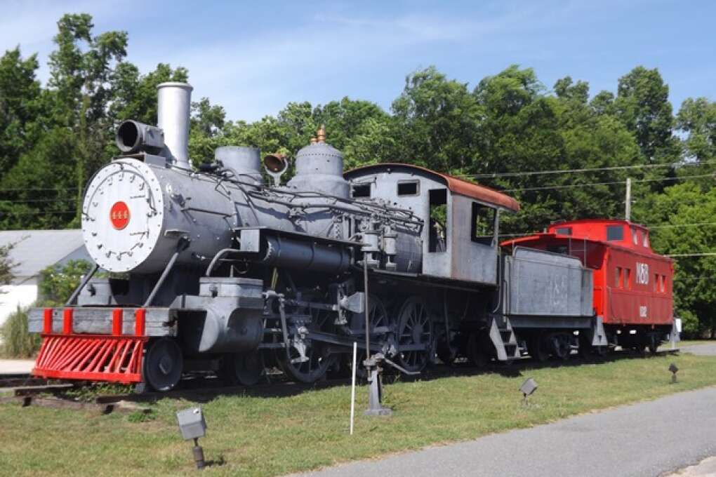 Baldwin 4-6-0 ten wheeler locomotive on display at the M&B Railroad Memorial Park