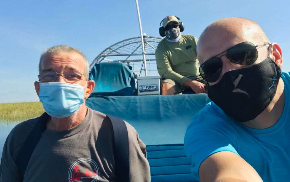 Stephen Ekstrom, pictured here, has taken two travel pod vacations in Florida since the pandemic began. “I traveled to Disney with a group of friends in March of 2020 and to the Everglades with family in August,” he said. 